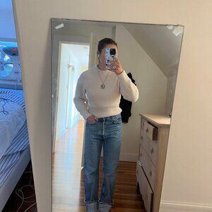 Everlane Women's Cream and White Jumper